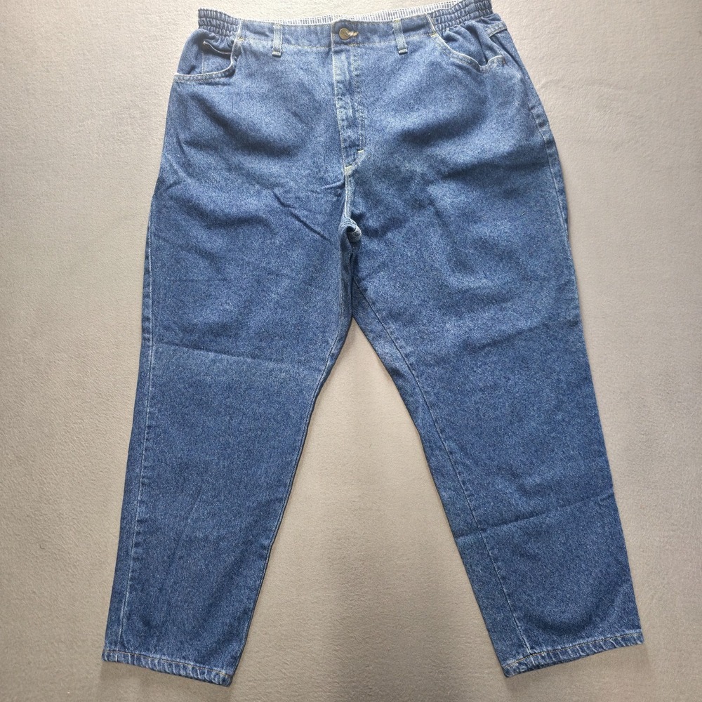 Vintage LL Bean Women's Denim Bareback Blue‎ Jeans Size 20 (36x27)Made in USA